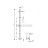 POTEAU DE GARDE-CORPS D40 X 2,0 MM,AISI304 6X TROU ANGLE D12,2 MM,