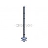 POTEAU DE GARDE-CORPS D40 X 2,0 MM,AISI304 10X TROU ANGLE D12,2MM,