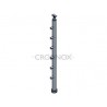 POTEAU DE GARDE-CORPS D42,4 X 2,0 MM,AISI 304 MONTAGE RAMPE 6XSUPPORTS
