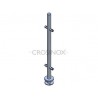 POTEAU DE GARDE-CORPS D42,4 X 2,0 MM,AISI304,  4X SUPPORTS TÔLE PERF