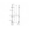 POTEAU DE GARDE-CORPS D42,4 X 2,0 MM,AISI304 AVANCE M. 4 SUPPORTS TÔLE