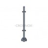 POTEAU DE GARDE-CORPS D42,4 X 2,0 MM,AISI304 AVANCE M. 4 SUPPORTS TÔLE