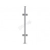 POTEAU INTERM. D42,4X2,0MM, H970MM,4 PINCES VERRE 8-10MM,AISI304 POLI MIROIR