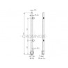 POTEAU DE GARDE-CORPS D42,4 X 2,0 MM,AISI304 AVANCE, 2 PINCES GAUCHE