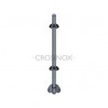 POTEAU DE GARDE-CORPS D42,4 X 2,0 MM,AISI304, AVANCE, 4 PINCES A VERRE