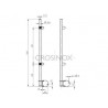 POTEAU DE GARDE-CORPS D42,4 X 2,0 MM,AISI304 AVANCE, 4 PINCES A VERRE