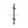 POTEAU DE GARDE-CORPS D42,4 X 2,0 MM,AISI304, MONTAGE RAMPE 4 X GLAS