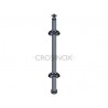 POTEAU DE GARDE-CORPS D42,4 X 2,0 MM,AISI304, MONTAGE RAMPE 4 X GLAS
