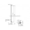 POTEAU DE GARDE-CORPS D48,3 X 1,5 MM,AISI304 M. TUBE A GORGE30 X 27