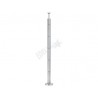 POTEAU SUPPORT D42,4X2,0MM, H970MM,5 PERCAGES, AISI304 BROSSE