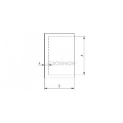 EMBOUT POUR MAIN COURANTE BOIS D45MM,PLAT, AISI316 BROSSE