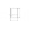 EMBOUT POUR MAIN COURANTE BOIS D45MM,PLAT AISI316 POLI MIROIR