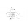 SUPPORT DE LISSE D16,2MM/ TUBE PLAT,AISI304 BROSSE