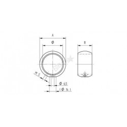 BAGUE DECOR D42,4MM AVEC VIS DE SERRAGE M,AISI304 BROSSE