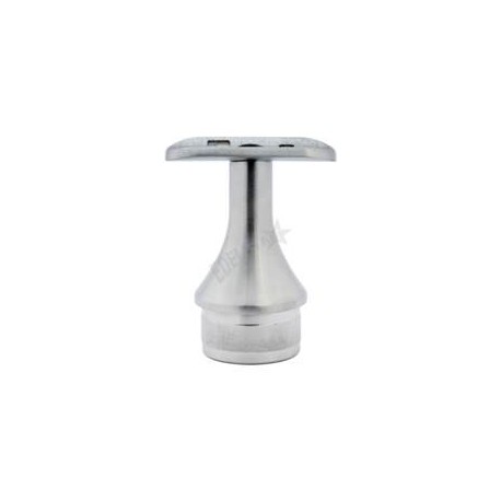 SUPPORT FIXE SUR POTEAU D42,4X2,0MM,PLATINE POUR D42,4MM, AISI304 BROSSE