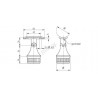 SUPPORT ORIENTABLE SUR POTEAU D33,7X2,0MM,PLATINE POUR D33,7MM, AISI304 BROSSE