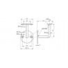 SUPPORT MAIN-COURANTE, POUR D42,4MM,PLATINE 70X4MM, AISI304 BROSSE