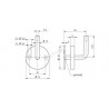 SUPPORT MAIN-COURANTE, PLATINE D70MM,AISI304 BROSSE