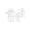 SUPPORT MAIN-COURANTE, PLATINE D70MM,POUR D42,4MM, AISI304 BROSSE