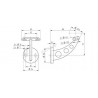 SUPPORT MAIN-COURANTE, POUR D42,4MM,AISI304 BROSSE