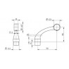 SUPPORT COUDE A BAGUE POUR TUBE 42,4MM,AISI 316