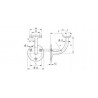 SUPPORT MAIN COURANTE POUR TUBE D42,4MM,AISI316 BROSSE