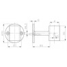SUPPORT POUR MAIN COURANTE 42,4MM,AISI316 BROSSE