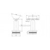 SUPPORT SUR TUBE 42,4MMX2,0MM,ANGLE REGLABLE, AISI304 BROSSE