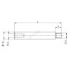 RACCORD DROIT, L110MM, D12MM, FILETE M8,TARAUDAGE M6, AISI304 BROSSE