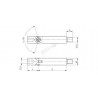 RACCORD ORIENTABLE, L69MM, D14MM,FILETE M8, TARAUDE M6, AISI304 BROSSE