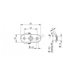 PLATINE POUR TUBE D48,3MM,AISI304 BROSSE