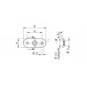 PLATINE POUR TUBE D48,3MM,AISI304 BROSSE