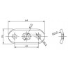 PLATINE RACCORD POUR TUBE PLAT,AISI304 BROSSE